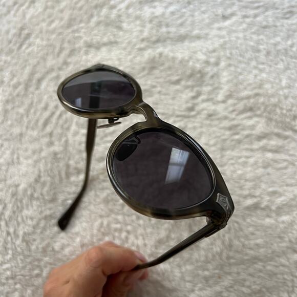 GUCCI Acetate Round Metal Sunglasses GG0071S Gray & Green - Picture 5 of 14